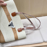 Pre Order Luxury Logo Stripe Basket Bag