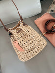 Pre Order Luxury Woven Logo Top Handle Bag