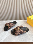Pre Order Luxury Logo Cushion Cross Slides