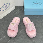 Pre Order Luxury Crochet Flatform Slides