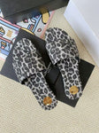 Pre Order Luxury Leopard Flat Slides