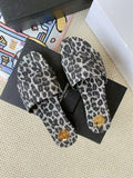 Pre Order Luxury Leopard Flat Slides