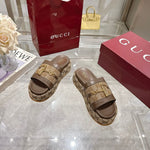 Pre Order Luxury Logo Buckle Design Platform Slides
