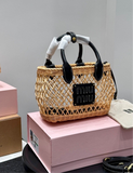 Pre Order Luxury Black Logo Design Basket Handbag