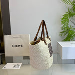 Pre Order Luxury Logo Detail Beach Bag In White