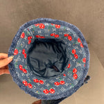 Pre Order Cherry Logo Design Luxury Denim Bucket Hat