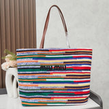 Pre Order Luxury Logo Stripe Beach Bag
