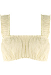 Shirred MilkMaid Bralet In Yellow