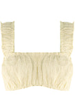 Shirred MilkMaid Bralet In Yellow
