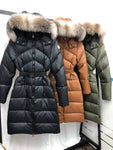 Pre Order Luxury Longline Padded Belted Coat