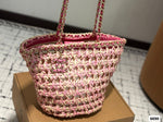 Pre Order Luxury Logo Chain Bucket Beach Bag (3 Colours)