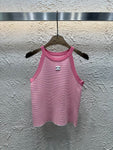 Pre Order Luxury Logo Sleeveless Strap Top