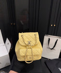 Pre Order Luxury Logo Double Chain  Backpack (6 Colours)