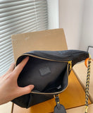 Pre Order Luxury Logo Black & Gold Body Bum Bag