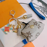 Pre Order Pouch Luxury Design Combo Keychain In Grey