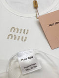 Pre Order Sparkle Logo Detail Ribbed Vest Top
