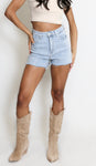 Denim Diamante Shorts