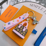 Pre Order Pink Handbag & Bear Luxury Design Combo Keychain