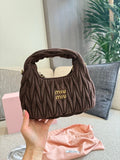 Pre Order Textured Soft Luxury Handbag In Chocolate