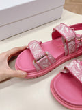 Pre Order Luxury Logo Pink Sandals