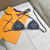 Pre Order Charcoal Luxury Logo Bikini Set