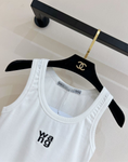 Pre Order Luxury w a n g Logo Crop Vest Tee