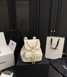 Pre Order Luxury Logo Double Chain  Backpack (6 Colours)