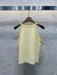 Pre Order Luxury Logo Sleeveless Strap Top