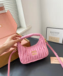 Pre Order Luxury Pleated Design Logo Mini Bag (7 Colours)