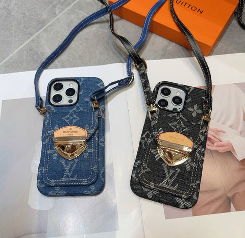 Pre Order Luxury Logo Design Denim Phone Case