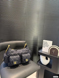 Pre Order Luxury Gold Logo Chain Denim Changing Bag