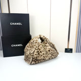 Pre Order Leopard Print Fur Luxe Gold Chain Bag