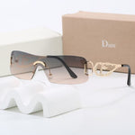Pre order Luxury Side Letter Logo Gold Frame Sunglasses (4 Colours)