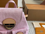 Pre Order Luxury Gold Logo Pink Backpack