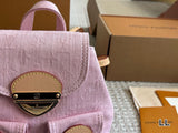 Pre Order Luxury Gold Logo Pink Backpack