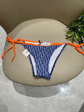 Pre Order Blue & Orange Luxury Logo Design Bikini Set