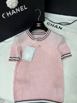 Pre Order Knitted Diamanté Luxury Logo Top