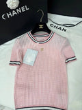 Pre Order Knitted Diamanté Luxury Logo Top