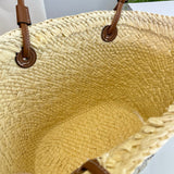 Pre Order Luxury Logo Detail Beach Bag In White