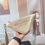 Pre Order Luxury Crochet Logo Triangle Crossbody Bag