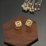 Pre Order Gold Luxury Logo Design Stud Earrings