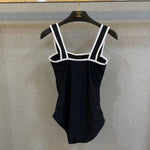 Pre Order Luxury White Logo Tie Waist Swimsuit