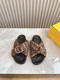 Pre Order Luxury Logo Cushion Cross Slides