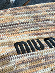 Pre Order Luxury Crochet Logo Stripe Handbag