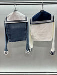 Pre Order Denim Luxury Logo Jacket & Skirt Set