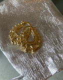 Medium Creole Gold Oval Earrings