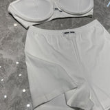 Pre Order Luxury Logo Waist Band Shorts & Matching Logo Bralet