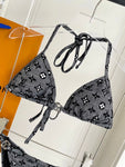 Pre Order Charcoal Luxury Logo Bikini Set