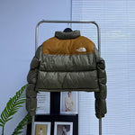 Pre Order Cropped Puff Coat In Khaki