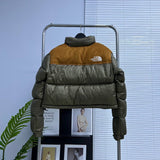 Pre Order Cropped Puff Coat In Khaki